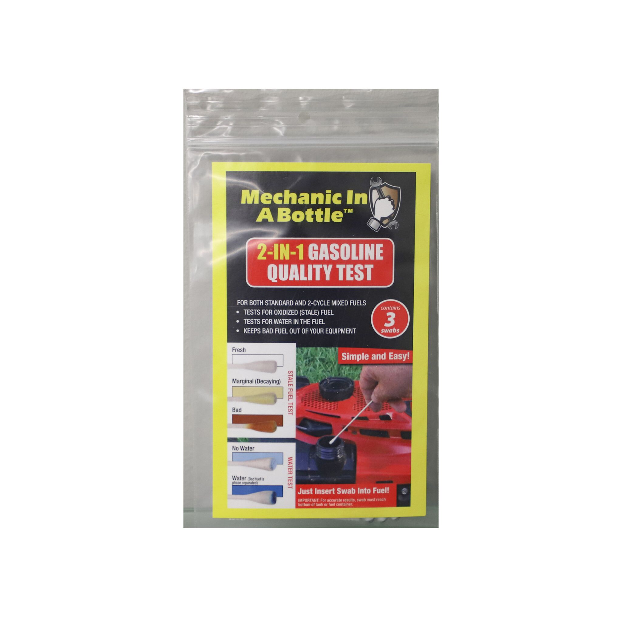Mechanic In A Bottle Gasoline Quality 2-In-1 Quick Test